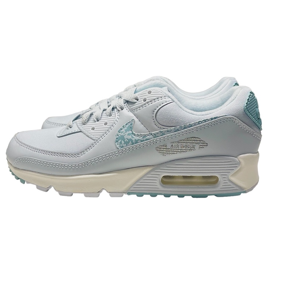 Nike Air Max White and Teal Sneakers